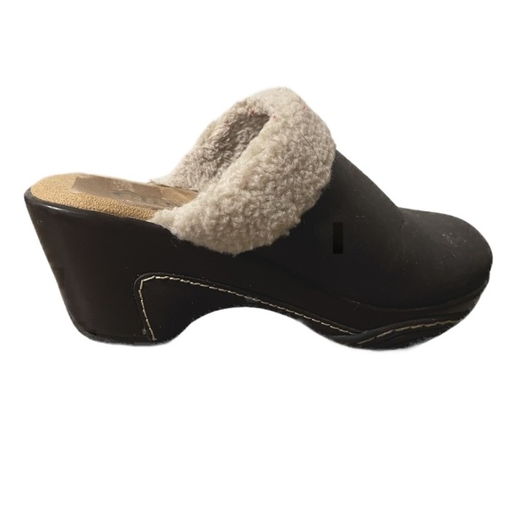 Cliff women’s brown Faux Fur Lined Mules Clogs shoes - Picture 5 of 8